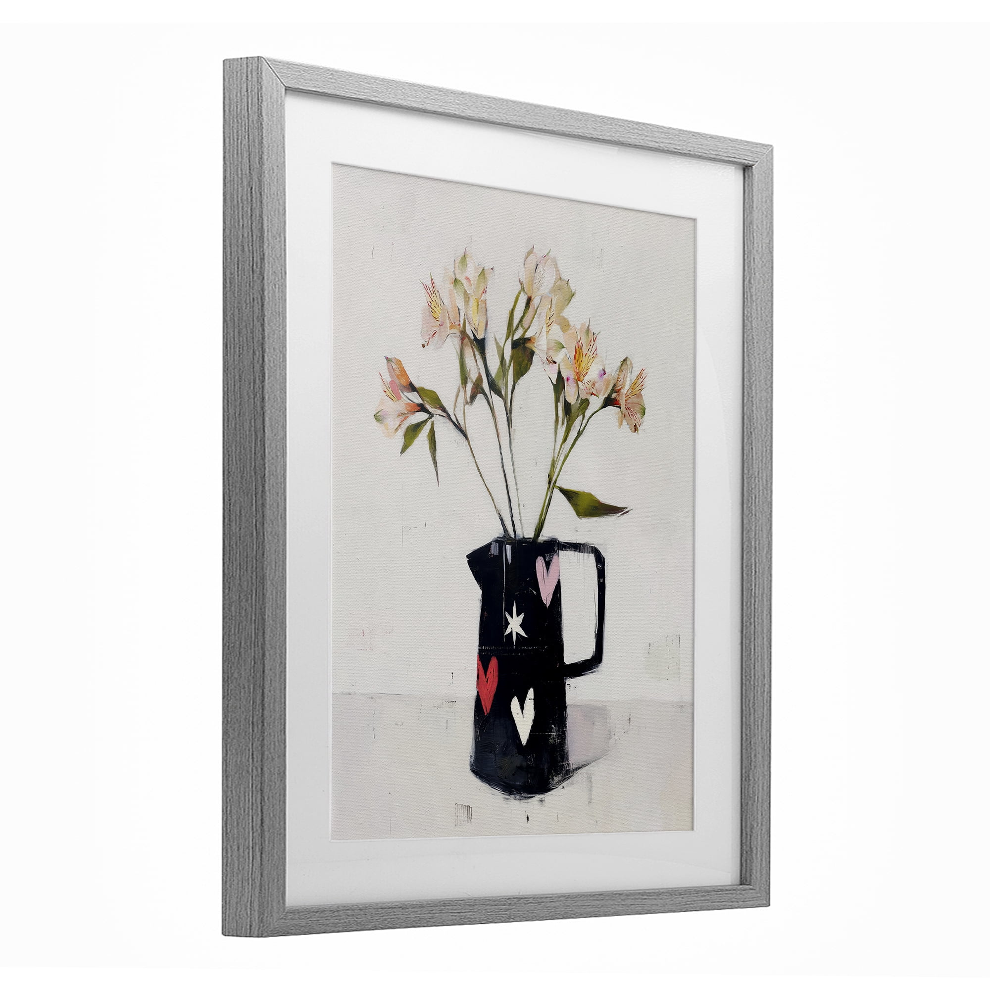 Stupell Industries Urban Mirage of Petals Gray Framed Print Under Glass, design by Svetlana Aleynikova