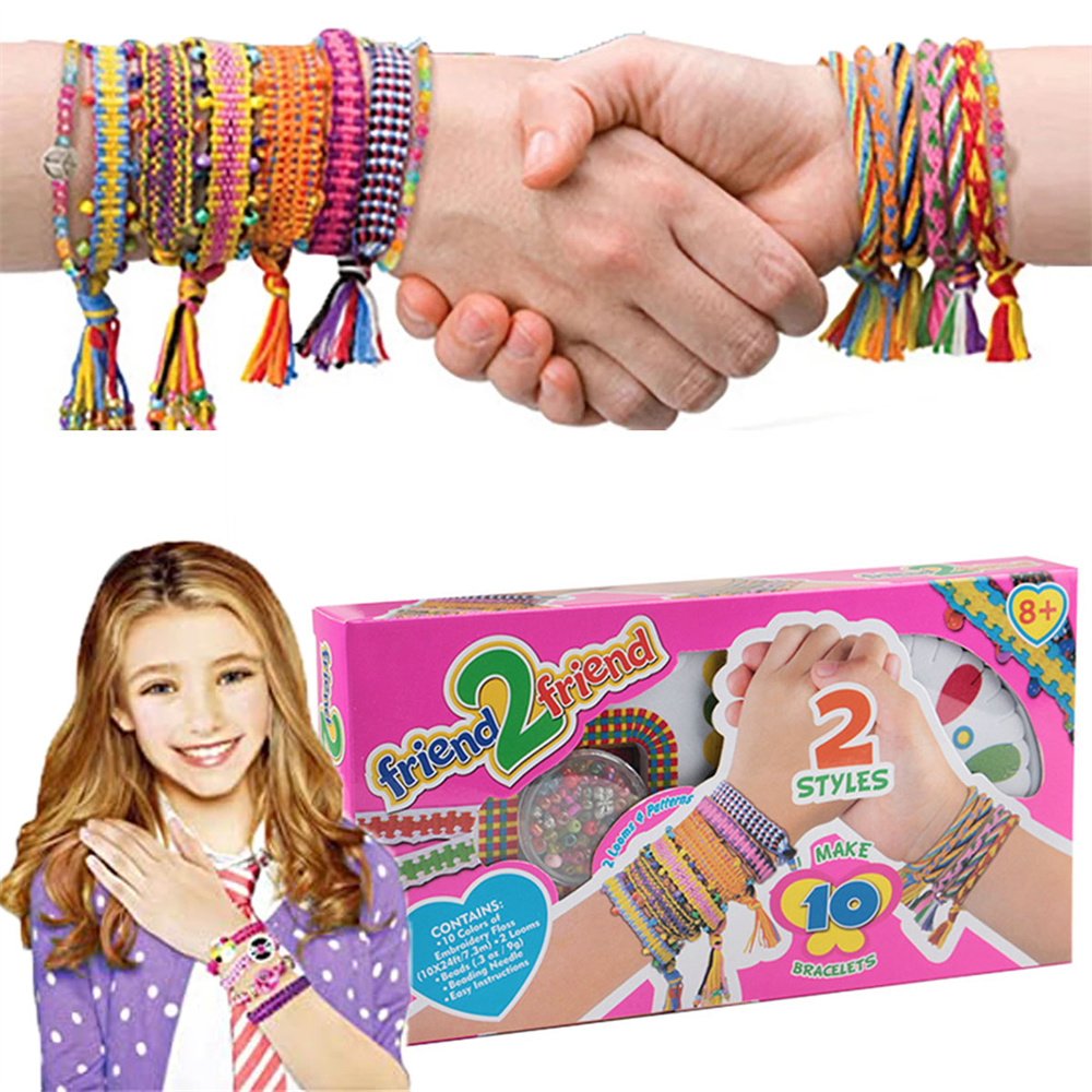 Friendship Bracelet Kit, Charming Bracelet Making Kits Beads DIY Craft KitArts Crafts for Girls Aged 3-12 - image 1 of 10