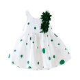 thumbnail image 4 of Odeerbi Baby Girl Clothes Girls Dresses Toddler Kids Cute Summer Flowers Polka Dots Print Sleeveless Dress Skirt Hat Suit, 4 of 5