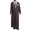 Coffee, variant on Lilgiuy Men's Muslim Robe Arab Middle Robe Pattern Embroidery Long Sleeve Standing Neck Pocket Long Shirt Fashion Casual Robe Outwear
