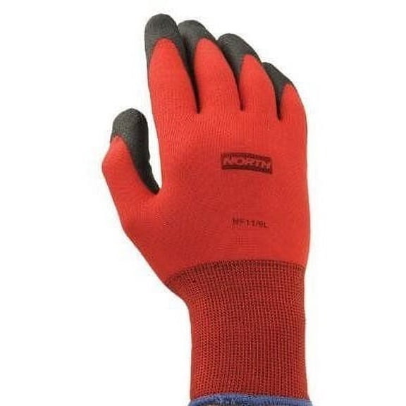 Honeywell North Coated Gloves,XXL,Black/Red,PR NF11/11XXL