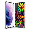thumbnail image 3 of MUNDAZE Samsung Galaxy S22 Shockproof Clear Hybrid Protective Phone Case Neon Rainbow Psychedelic Trippy Hippie Daisy Flowers, 3 of 5