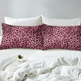 thumbnail image 4 of Erosebridal Pink Leopard Print Sheet Set Twin, Cheetah Bedding Sets Twin Size, Wildlife Animal Twin Sheet Sets, Microfiber Bedroom Decoration, 3pcs, 4 of 7