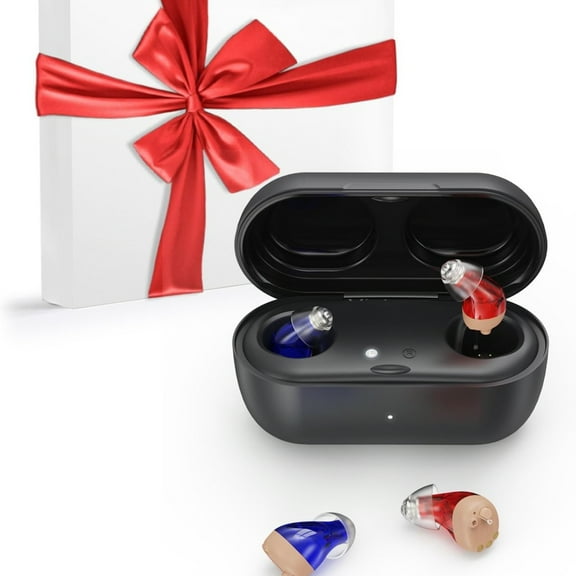 Supermini Hearing Aids, Rechargeable Digital Hearing Aids for Seniors Women Men, 16-Channel Smart Sound Processing with Noise Reduction, Auto-On/Off, OTC