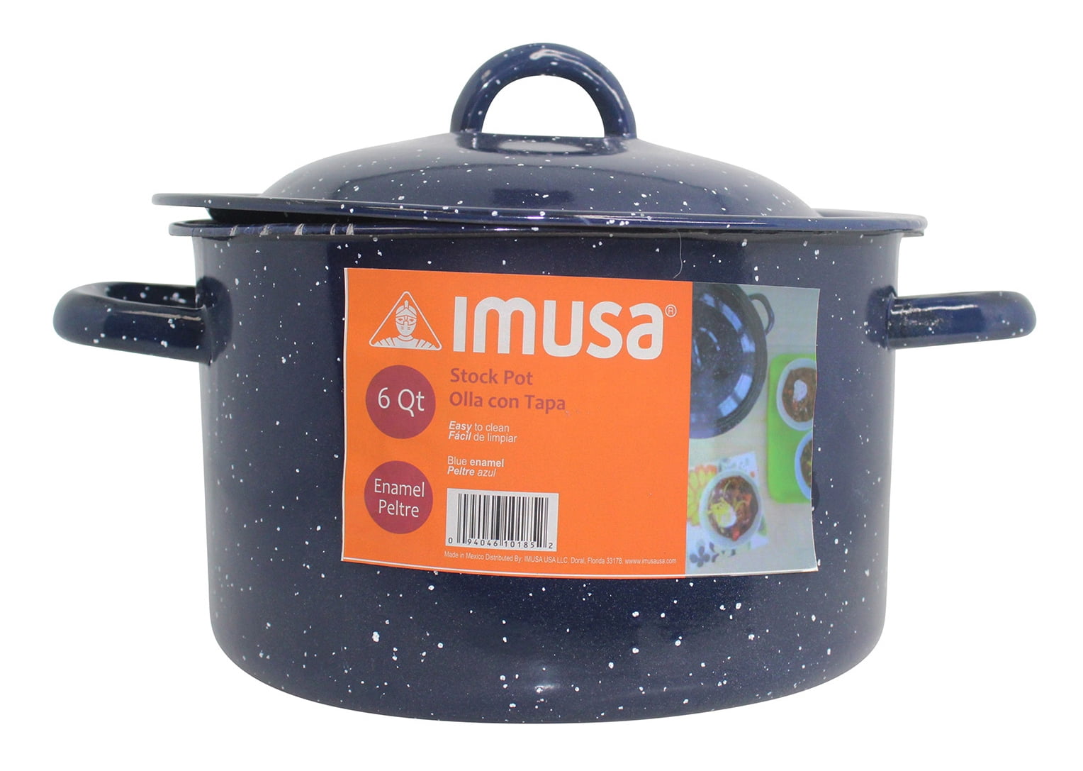 Imusa® Enamel Stock Pot with Lid - Blue, 4 qt - Kroger