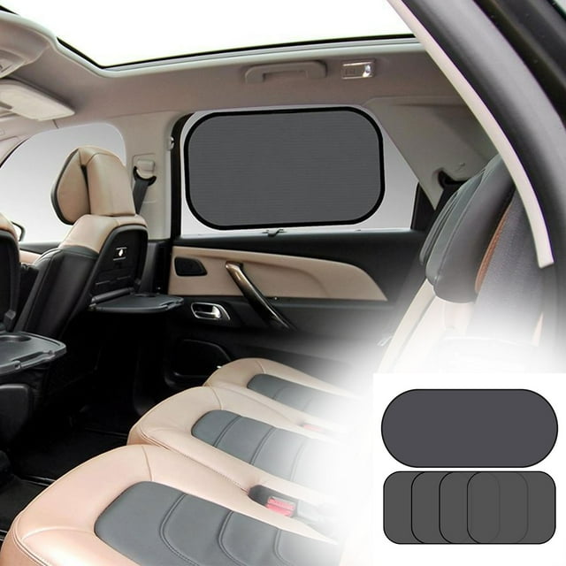 TIMIFIS Non-perforated Car Sun Shield Side Screen Gauze Sun Shield Five-piece Set Of Suction Cup Sun Shield Car Side Shield Light Curtain -