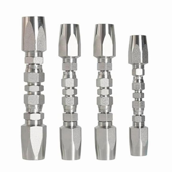 4PCS Reusable Hydraulic Hose Fittings Repair Kit,1/2in3/4in Hydraulic Hose Fittings,Hydraulic Hose Field Repair Kit