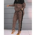 thumbnail image 4 of oyyn Fashion Women 2 Piece Set Outfits Casual Pullover and Pants Jogger Tracksuit Brown Female Long Sleeve Lounge Set L, 4 of 6
