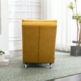 thumbnail image 6 of paproos Massage Chaise Lounge, Indoor Ergonomic Electric Massage Long Lounger with Remote Control, Modern Linen Upholstered Recliner Chair Sleeper Chair for Living Room Bedroom Office, Mustard, 6 of 13