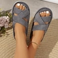 thumbnail image 4 of Willtoo Women's Cross-band Slippers 2026 All Season House Shoes for Women Indoor/Outdoor, 4 of 6