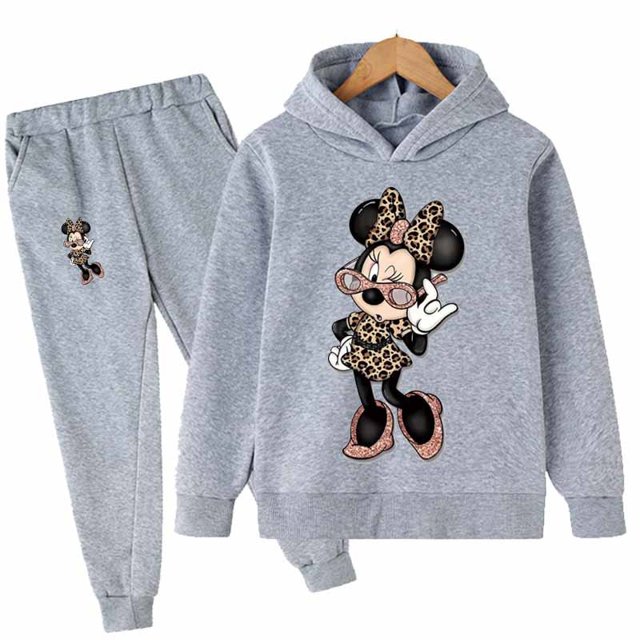 Boys Girls Clothing Mickey Mouse Cartoon Set Fashion Long Sleeve Sweatshirt+Long Pants Toddler Girl Outfit Kids Clothes 2pcs Set9T Gao Jinjia LED