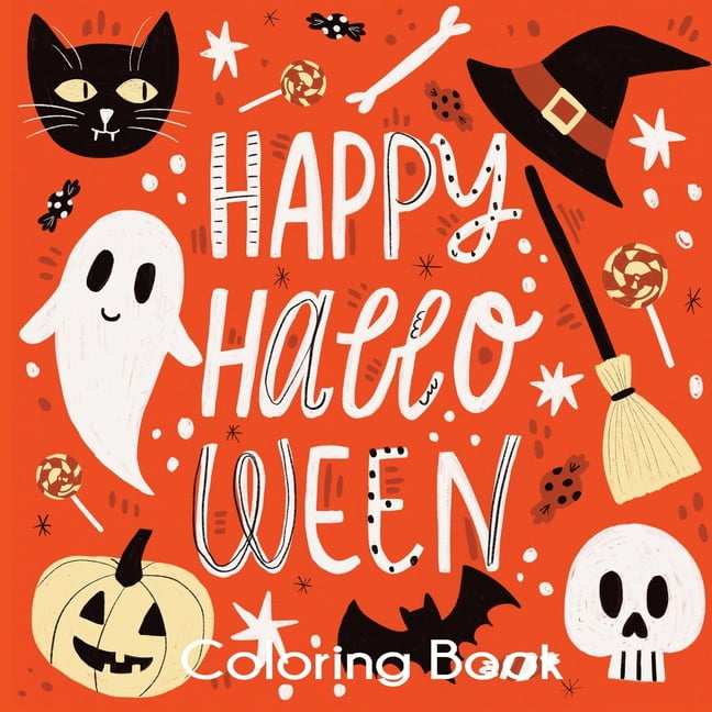 Happy Halloween Coloring Book: Cute Halloween Coloring Pages for Kids ...