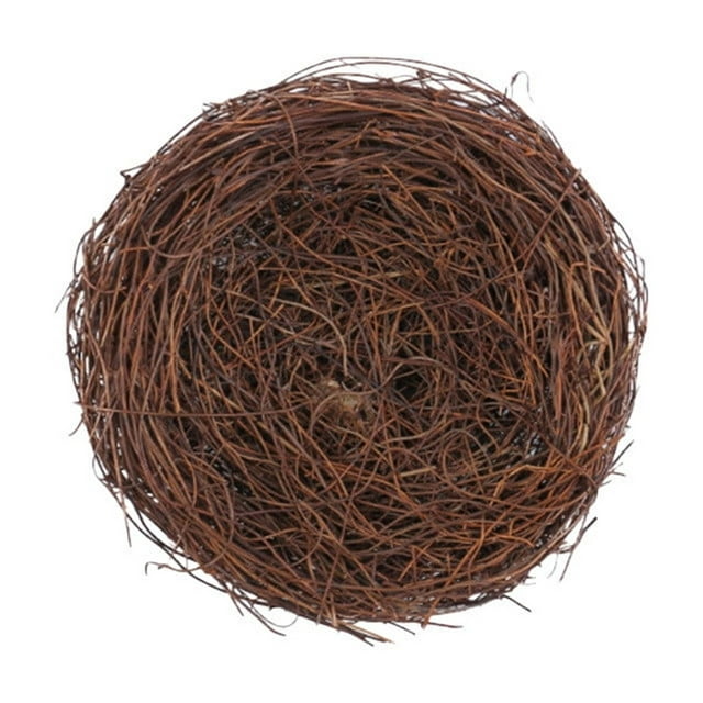 Brown Artificial Bird Nest Easter Decoration Simulation Fossa Dead Branches Layout Props Plastic Brown 15Cm 5.9 Inches