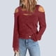 thumbnail image 3 of Camisa de manga larga para mujer, blusa con hombros descubiertos para mujer, blusa con hombros descubiertos para mujer, blusa de manga larga para mujer, instalación sencilla, 3 of 6