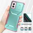 thumbnail image 5 of for Motorola Moto G Power 5G 2024, Luxury Sliding Camera Cover Soft TPU + Hard PC Shockproof Drop Protective Hybrid Stylish Ultra Slim Frosted Anti-slip Grip Case for Moto G Power 5G 2024, Green, 5 of 7