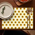 thumbnail image 5 of White Yellow Sunflower Pattern Summer Placemats Table Placemats Set Of 4-Linen Kitchen Washable Placemats Table Mats 11.8"x17.7" Non-Slip Heat Resistant, 5 of 6