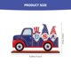 thumbnail image 2 of EeaseMX Adorno de madera con forma de coche de gnomo americano de EE. UU. Artesanías de madera americanas Suministros para el hogar, 2 of 8