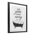 thumbnail image 2 of Stupell Industries Farmhouse Bubble Bath Wash Worries Black Framed Print Under Glass, 17 x 21, by Lettered and Lined, 2 of 8