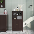 thumbnail image 3 of Alden Design 5-Tier Wooden Bathroom Floor Cabinet, Espresso, 3 of 12