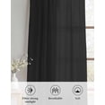 thumbnail image 6 of Black Pure Color Sheer Curtains 84 Inch Length 2 Panels Set for Living Room/Bedroom, Aesthetics Contemporary Luxury Kitchen Curtains Grommet Semi-Sheer Curtains Drapes Window Treatments 42"x84"x2, 6 of 7