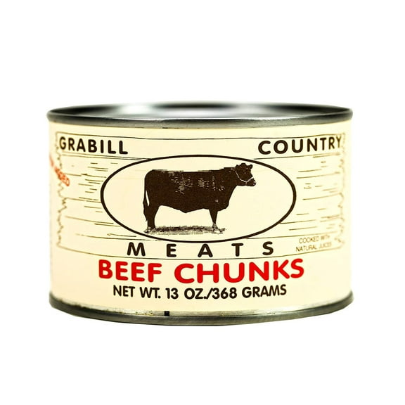 Grabill Country Meats Canned Beef Chunks, Favorite Amish Food, 13 Oz. Pack of 2