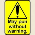 thumbnail image 3 of CafePress - Pun Warning Light T Shirt - Men's Classic Graphic T-Shirt, 3 of 4