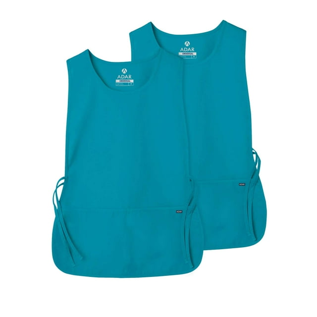 Adar Unisex Cobbler Apron (2 Pack) with 2 Pockets/Adjustable Ties - Available in 18 Colors