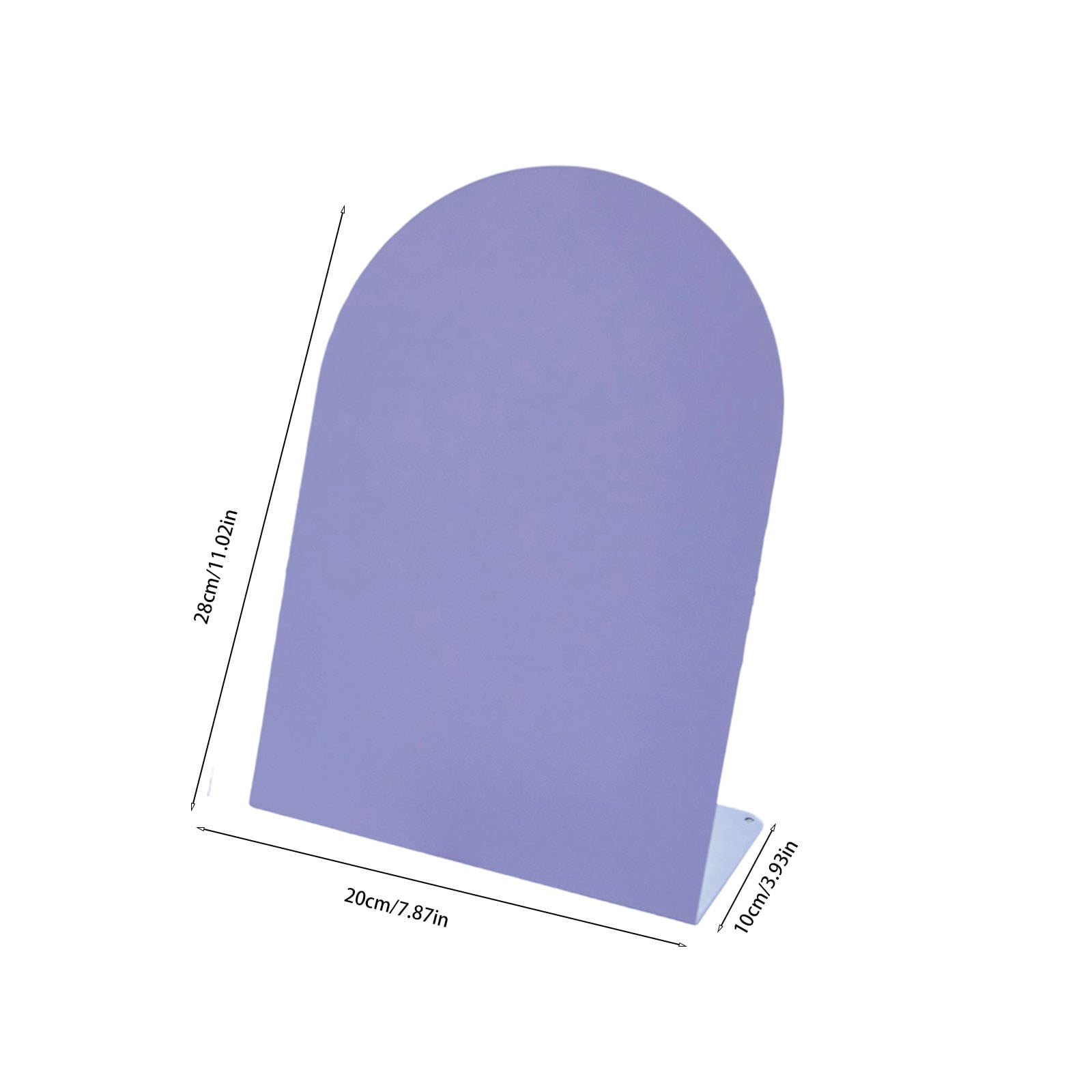 Purple Arched Top Magnetic Bulletin Board for Tabletops 11x7.8" Memo Display Easel Stand for Notes Photos Magnets Office Home School Desk Decor and Organization