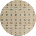thumbnail image 1 of Ahgly Company Indoor Round Abstract Brown Solid Area Rugs, 3' Round, 1 of 6