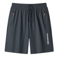 thumbnail image 5 of Icyshorts Men Ice Silk Stretch Quick-Dry Shorts Lightweight Breathable Iced Active Shorts (M,Grey), 5 of 5