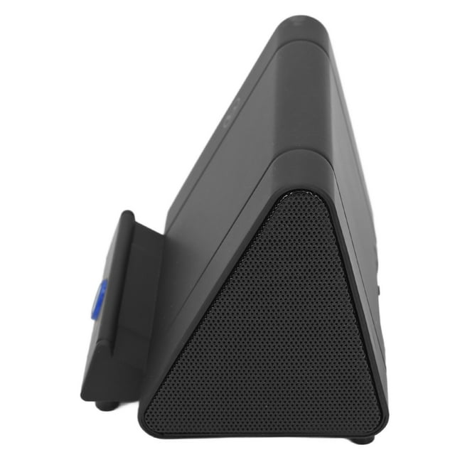 Phone Stand Speaker, Cell Phone Holder Speaker Rechargeable For Watching Video Black