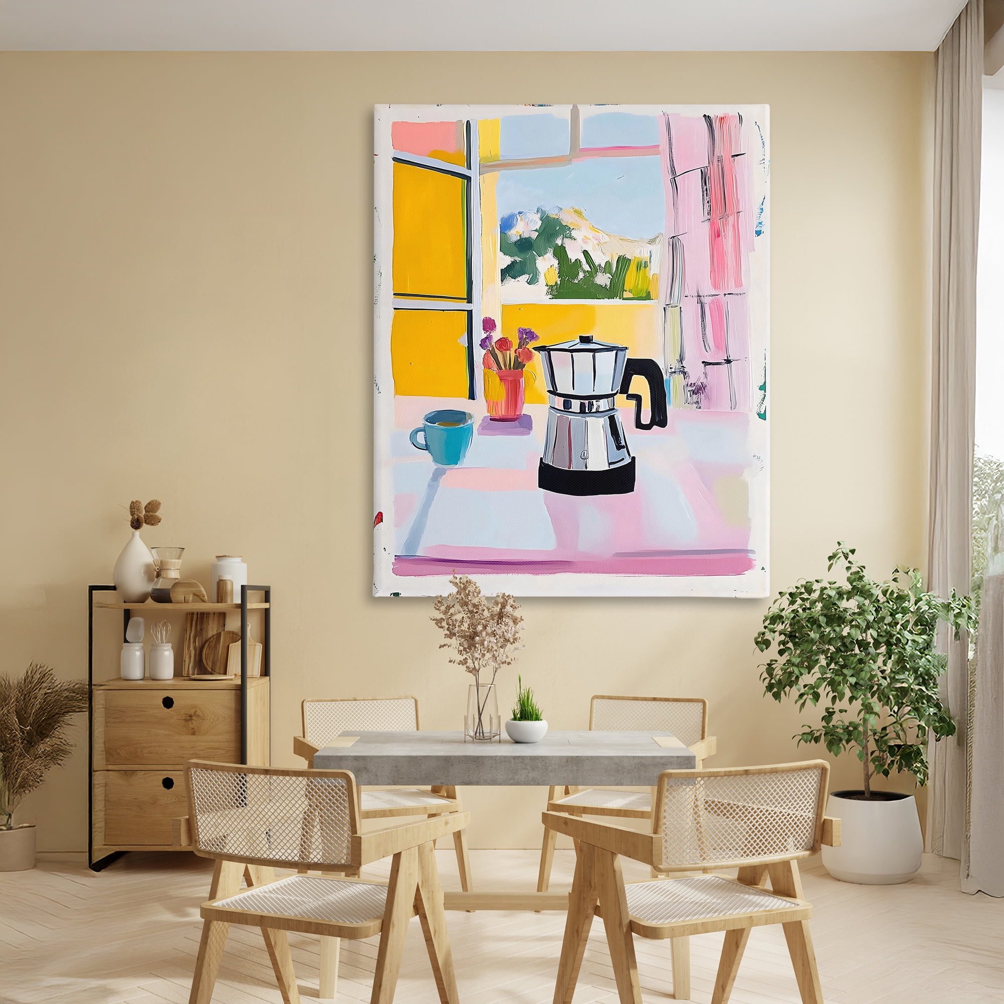Stupell Industries Italian Moka Pot Kitchen Canvas Wall Art, design by The Prints Vibe