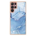 thumbnail image 4 of Designed for Samsung Galaxy S24 Ultra Marble Case, Ultra Thin Girls Women Plating Marble Designed Flexible Soft TPU IMD Marble Protective Case Cover for Samsung Galaxy S24 Ultra - Blue, 4 of 8