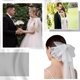 thumbnail image 5 of 2 piezas de velo de novia de tul desmontable para hombros, velo de tul blanco con nudo, pinza para el cabello para decoración del cabello de boda, 5 of 6