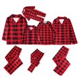 thumbnail image 6 of Matching Family Christmas Pajamas Set Red Plaid Holiday PJs Button Up Sleepwear Loungewear Tee and Pants 2-Piece Fall Winter Clothes for Toddler Kid Boys Girls, 6 of 11