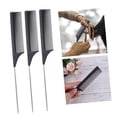 thumbnail image 4 of 6pcs Black Comb Styling Comb Pick Comb Mustache Combs Rag Tail Comb Hairdressing Tail Comb Hair Comb Set Pointed Tail Comb Hair Comb Barber Tool Pointed Tail Comb Anti-static Miss, 4 of 5