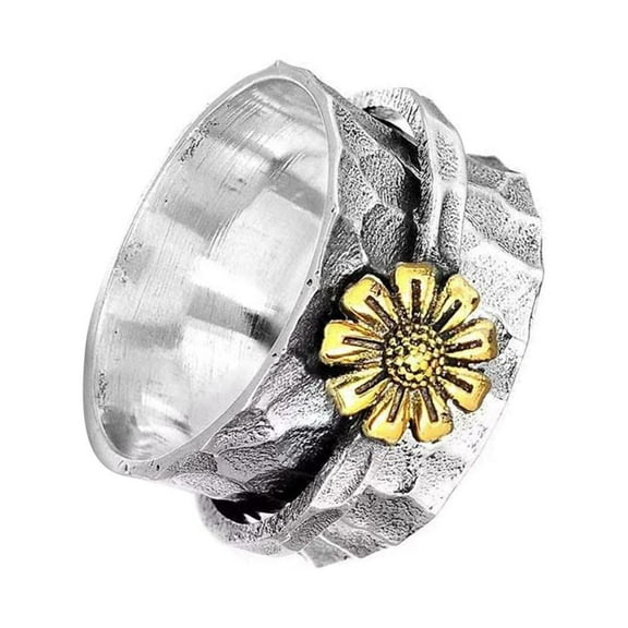 FitBest 1 Rotating Daisy Ring For Women's Decompression Ring