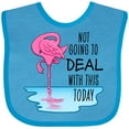 thumbnail image 3 of Inktastic Not Going to Deal with This Today- Sleeping Flamingo Boys or Girls Baby Bib, 3 of 4
