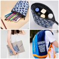 thumbnail image 4 of Lsque Blue Ink Flowers Pattern Telescopic Pencil Bag Pen Holder Stationery Case, Stand-up Retractable Transformer Bag Organizer, 4 of 6