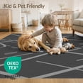 thumbnail image 4 of ODIKA 8'x10' Gray Charcoal Geometric Lattice Design Washable Area Rug Abstract Lines with Modern Aesthetic Non-Shedding, Easy Care, for King Size Bedroom Under Bed, Master Suite, 4 of 7