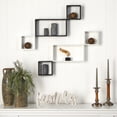 thumbnail image 3 of Nearly Natural 4" x 4" Modern 6 -Tier Galvanized Floating Shelves, Medium Density Fiberboard, 3 of 3