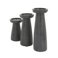 thumbnail image 6 of CosmoLiving by Cosmopolitan 3 Candle Dark Gray Mango Wood Pillar Candle Holder, Set of 3, 6 of 8
