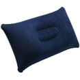 thumbnail image 1 of Cojín inflable suave para viajes y acampada, almohada inflable para exteriores, saco de dormir cuadrado flocado grueso y grande para acampar, almohada azul marino ER, 1 of 5