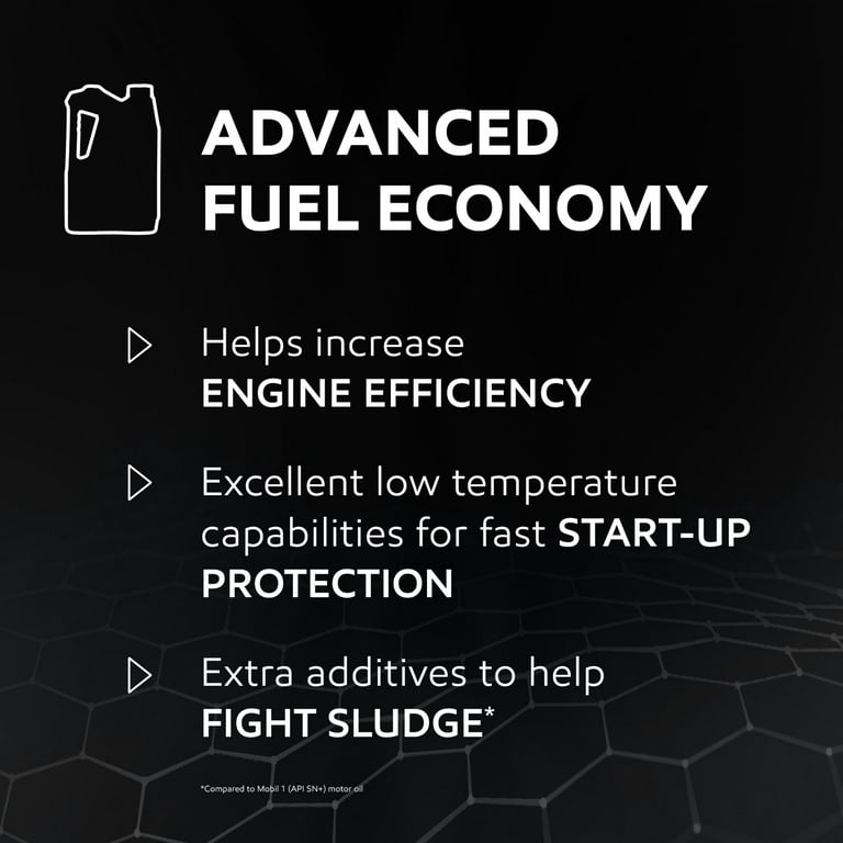 Mobil 1 Advanced Fuel Economy Full Synthetic Motor Oil 0W-30, 5QT