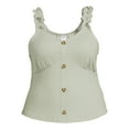 thumbnail image 3 of No Boundaries Juniors' Plus Size Button Front Tank Top, 3 of 5