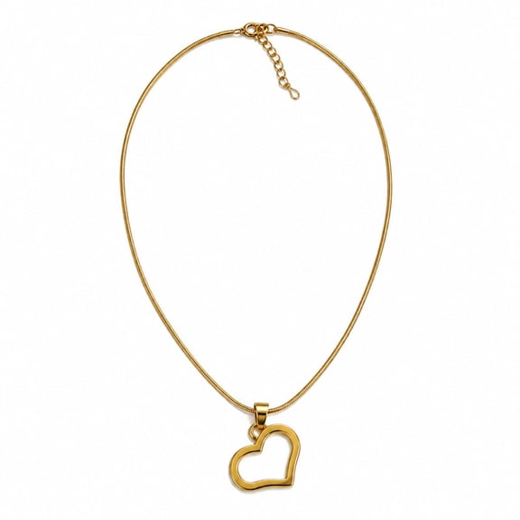 Pink cart - Minimalist Open Heart Pendant Necklace with Sleek Chain for Women Elegant Everyday Fashion Jewelry