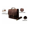 thumbnail image 5 of Jaald 16" Leather Messenger Bag Laptop Briefcase Work Satchel for Men Women Crossbody Shoulder Bag Man Purse Corporate Gifts, 5 of 11