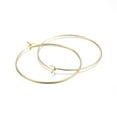 thumbnail image 2 of 316 Surgical Stainless Steel Hoop Earrings Ring Real 18K golden Plated 21 Gauge 35x0.7mm, 2 of 2