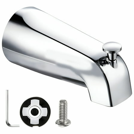 HIBIBUD Sliding Bath Spout Bathtub Faucet with Diverter Fits 1/2" Copper Water Pipe