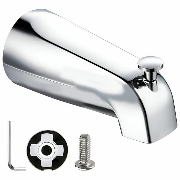HIBIBUD Sliding Bath Spout Bathtub Faucet with Diverter Fits 1/2" Copper Water Pipe